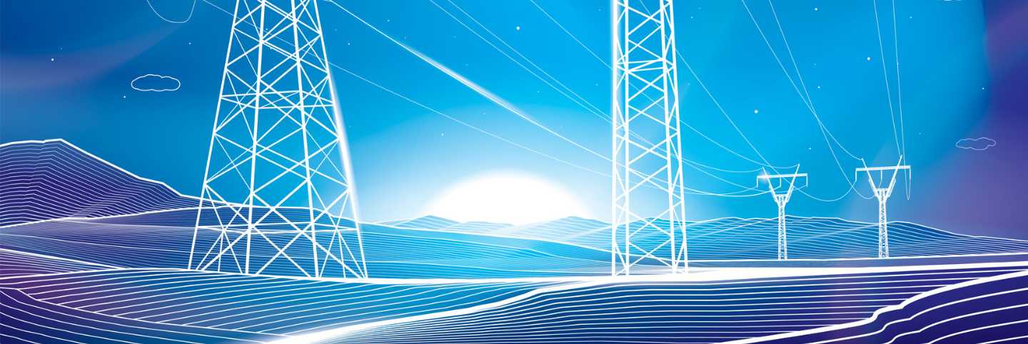 a conceptual photo of electric distribution towers