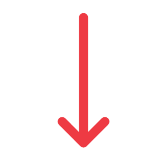 an icon of an arrow pointing down