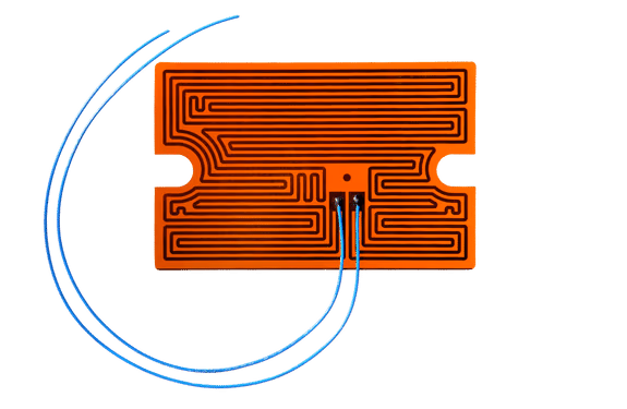 picture of an orange flexible heater