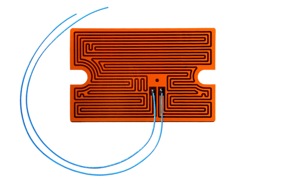 picture of an orange flexible heater