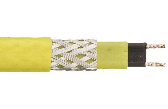 photo of a stripped hot water maintenance cable