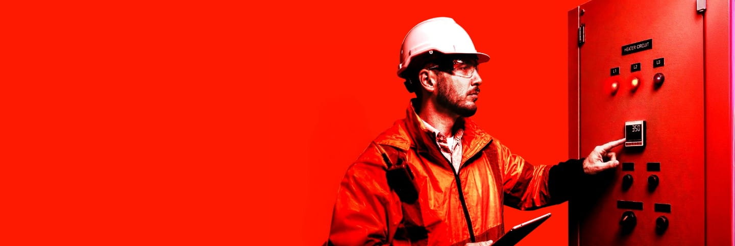 Engineer with controls