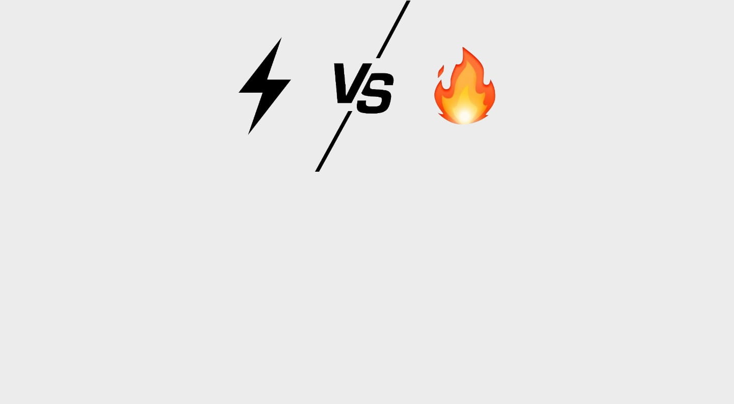 Bolt vs Flame icons