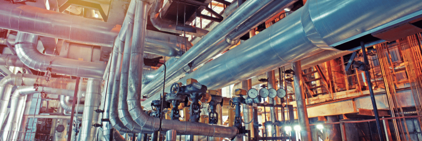 Image of industrial pipes in a factory