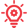 Lightbulb cog icon